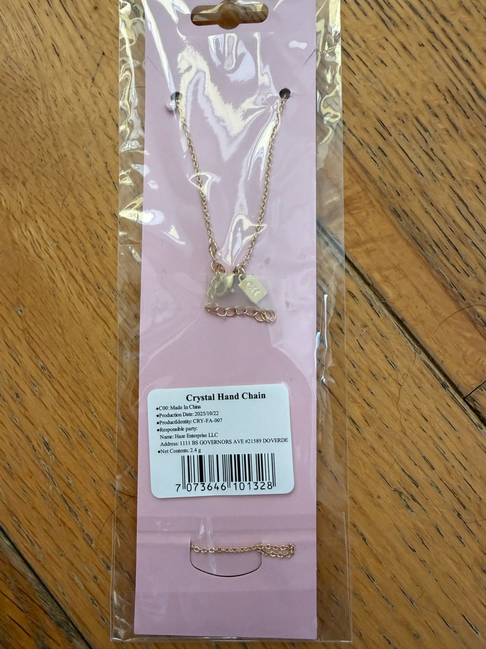 Crystal Haze Gold Hand Chain Bracelet - Picture 5 of 5
